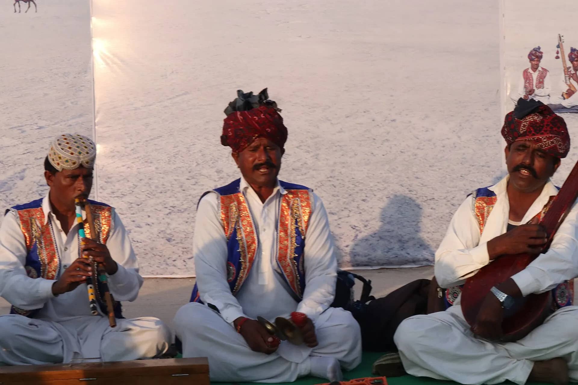 Kutchi folk musicians performing at Rann Utsav