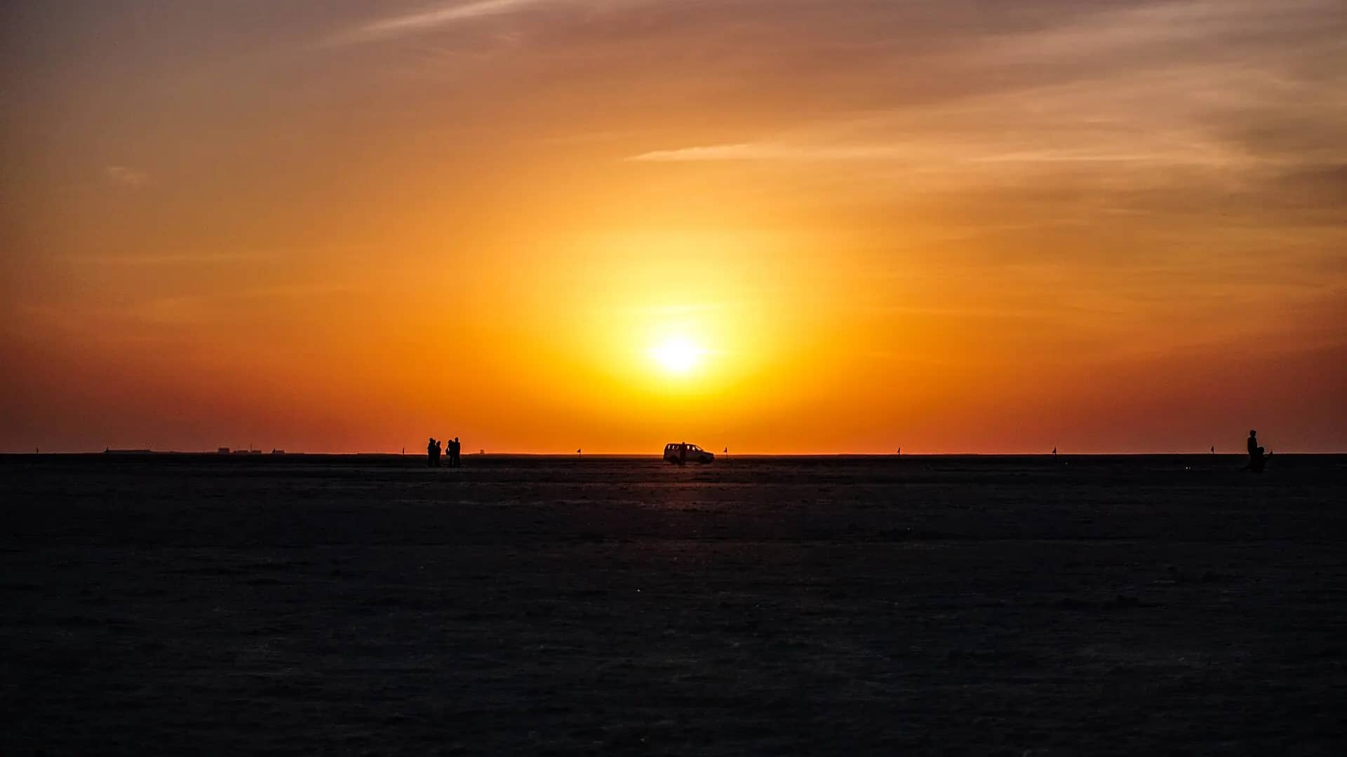 Sunset over the White Rann at Dhordo