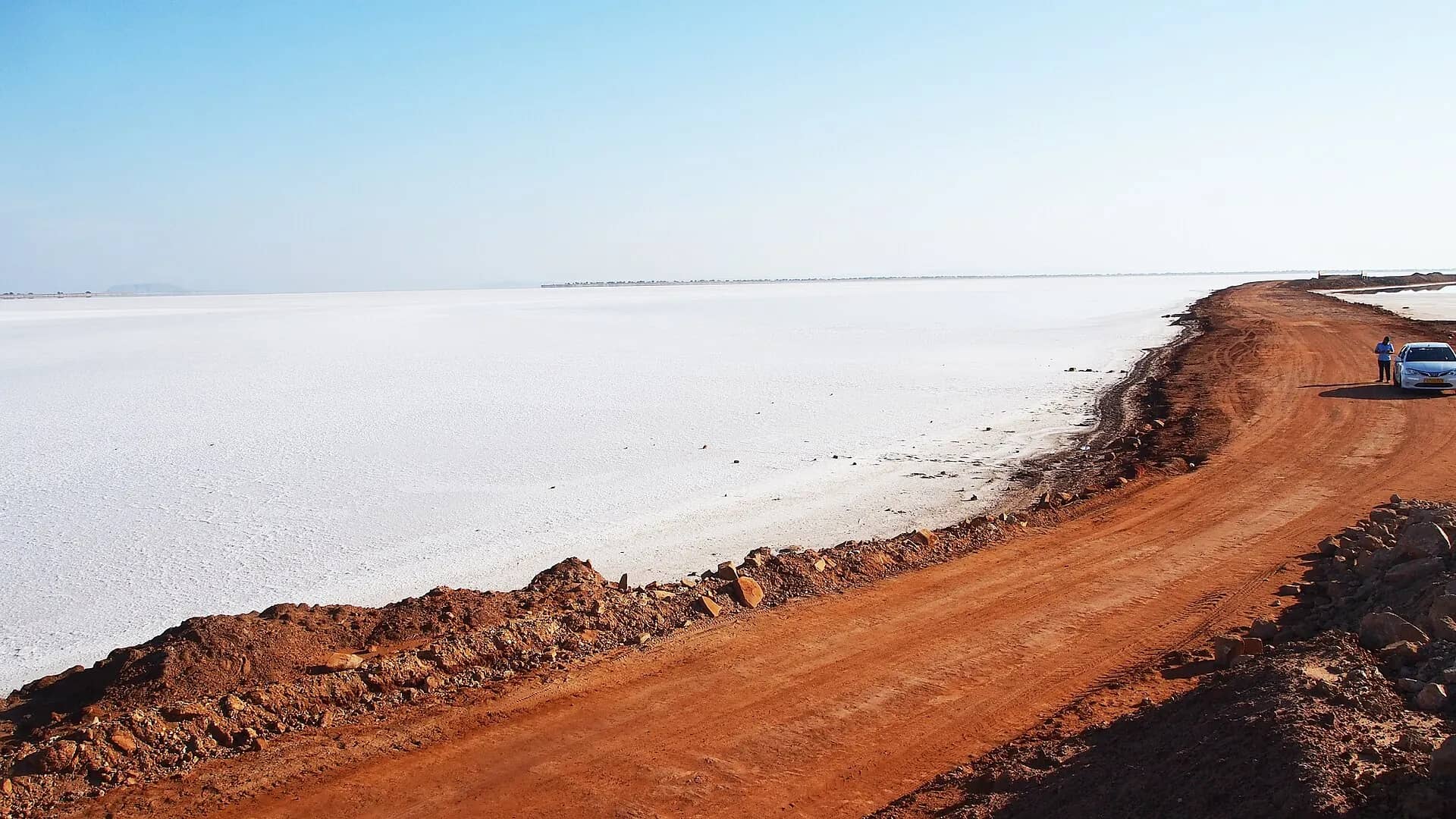 Road along the edge of the White Rann